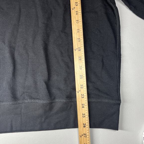 J Crew Sweater Sweatshirt Tee Mens Medium Black Single Dye Crewneck Pullover - Picture 5 of 8